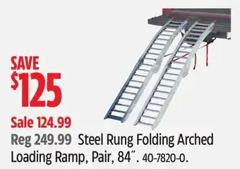 Canadian Tire Steel Rung Folding Arched Loading Ramp, Pair, 84˝ offer