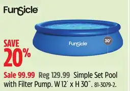 Canadian Tire Simple Set Pool with Filter Pump offer