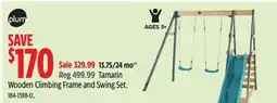 Canadian Tire Wooden Climbing Frame and Swing Set offer
