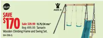 Canadian Tire Wooden Climbing Frame and Swing Set offer