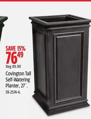 Canadian Tire Covington Tall Self-Watering Planter offer