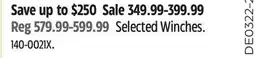 Canadian Tire Winches offer