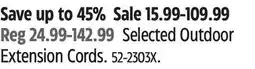 Canadian Tire NOMA Selected Outdoor Extension Cords offer