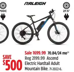 Canadian Tire Raleigh Electric Hardtail Adult Mountain Bike offer
