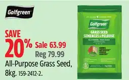 Canadian Tire Golfgreen All-Purpose Grass Seed, 8kg offer