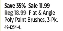 Canadian Tire Flat & Angle Poly Paint Brushes offer