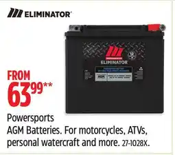 Canadian Tire Powersports AGM Batteries offer