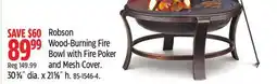 Canadian Tire For Living Robson Wood-Burning Fire Bowl with Fire Poker and Mesh Cover offer