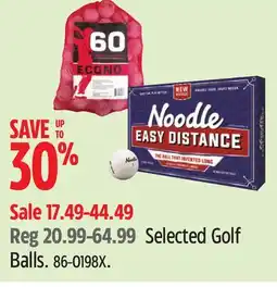 Canadian Tire Selected Golf Balls offer