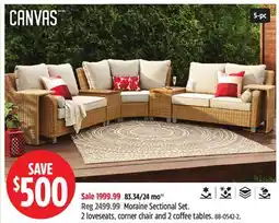 Canadian Tire Moraine Sectional Set offer