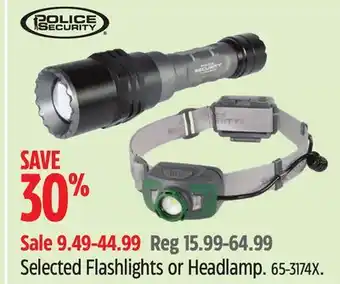 Canadian Tire Selected Flashlights or Headlamp offer