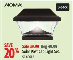 Canadian Tire Solar Post Cap Light Set offer