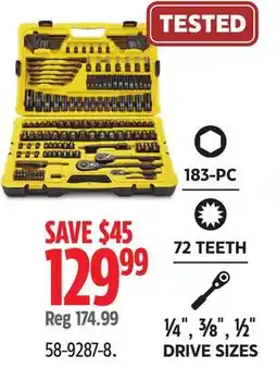Canadian Tire Stanley ¼ , ⅜ , ½ DRIVE SIZES offer