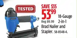 Canadian Tire Mastercraft Brad Nailer and Stapler offer
