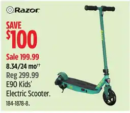 Canadian Tire Razor E90 Kids' Electric Scooter offer