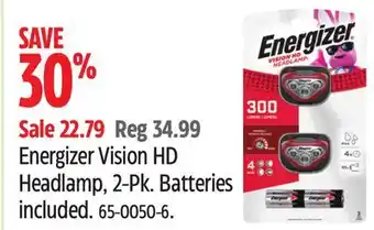 Canadian Tire Energizer Vision HD Headlamp offer