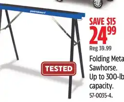 Canadian Tire Mastercraft Folding Meta Sawhorse offer
