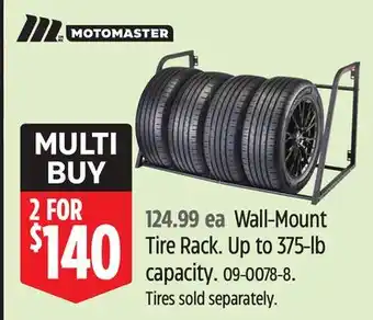 Canadian Tire Motomaster Wall-Mount Tire Rack offer