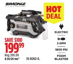 Canadian Tire Simoniz Pressure Washer offer