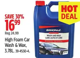 Canadian Tire Simoniz High Foam Car Wash & Wax, 3.78L offer