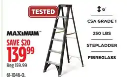 Canadian Tire Maximum Grade 1 Fibreglass Stepladder offer