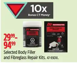 Canadian Tire Selected Body Filler and Fibreglass Repair Kits offer