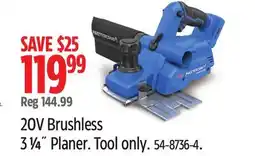 Canadian Tire 20V Brushless 3 ¼˝ Planer offer