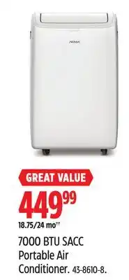 Canadian Tire NOMA 7000 BTU SACC Portable Air Conditioner offer