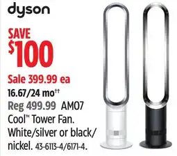 Canadian Tire Dyson Cool Tower Fan. White/silver or black/ nickel offer
