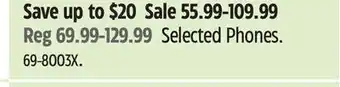 Canadian Tire Selected Phones offer