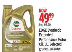Canadian Tire Castrol EDGE Synthetic Extended Performance Motor Oil offer
