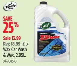 Canadian Tire Zip Wax Car Wash & Wax offer