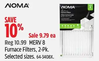 Canadian Tire NOMA MERV 8 Furnace Filters offer