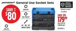 Canadian Tire Mastercraft General Use Socket Sets offer