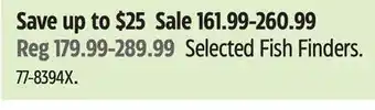 Canadian Tire Selected Fish Finders offer
