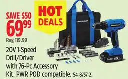 Canadian Tire 20V 1-Speed Drill/Driver with 76-Pc Accessory Kit offer