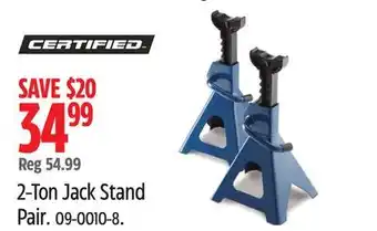 Canadian Tire Certified 2-Ton Jack Stand Pair offer