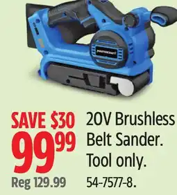 Canadian Tire 20V Brushless Belt Sander offer