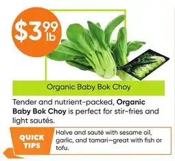 Healthy Planet Organic Baby Bok Choy offer