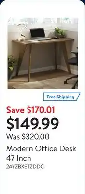 Walmart Modern Office Desk 47 Inch offer