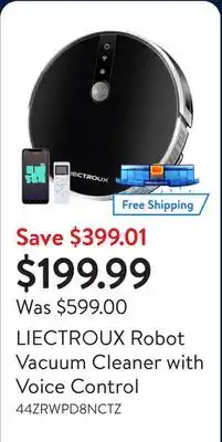 Walmart LIECTROUX Robot Vacuum Cleaner with Voice Control offer