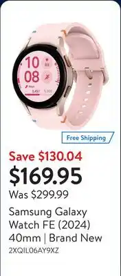 Walmart Samsung Galaxy Watch FE (2024) 40mm | Brand New offer