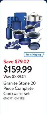 Walmart Granite Stone 20 Piece Complete Cookware Set offer