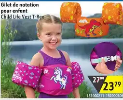 Sushi Shop Child Life Vest T-Rex offer