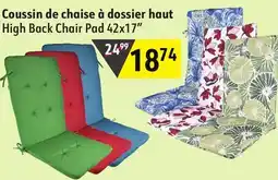 Sushi Shop High Back Chair Pad 42x17 offer