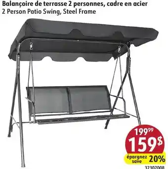 Sushi Shop 2 Person Patio Swing, Steel Frame offer