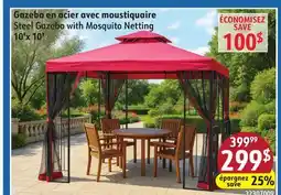 Sushi Shop Steel Gazebo with Mosquito Netting offer