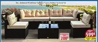 Sushi Shop 5 piece Outdoor Sectional Set offer