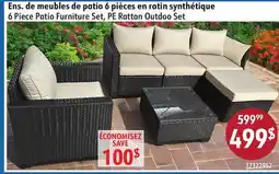 Sushi Shop 6 Piece Patio Furniture Set, PE Rattan Outdoo Set offer