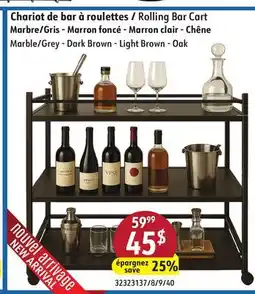 Sushi Shop Rolling Bar Cart offer